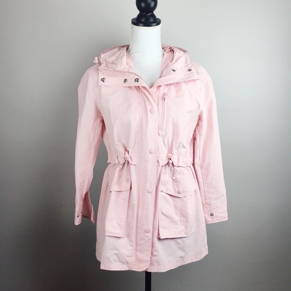 j crew pink rain jacket